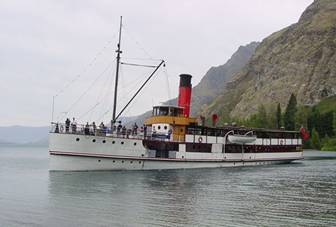 Aboard the TSS Earnslaw on Lake Wakatipu